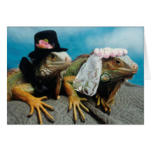 Iguana Wedding Greeting Card