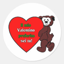 Il Mio Valentino Perferito Sei Tu Round Sticker