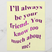 I'll Always Be Your Friend! Flyers