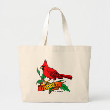 Illinois State Bird - Cardinal Bags