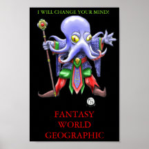 ILLITHIDMON CHIBI MIND FLAYER FANTASY WORLD GEO POSTERS