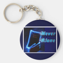 Illuminated Bible Never Alone Keychains