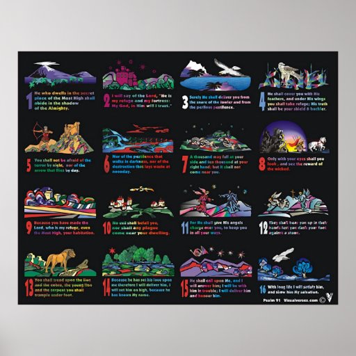 Illustrated Psalm 91 Posters