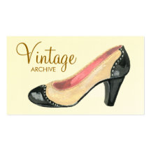 Illustration High Heel Pump Business Cards