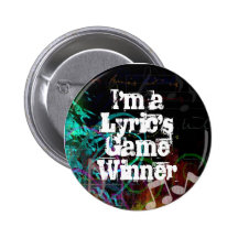 I'm a Lyric's Game Winner Pins