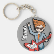 "I'm a Rockstar" grey graphic named keychain