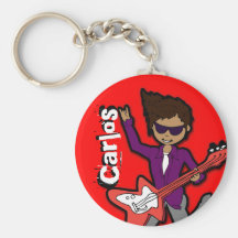 "I'm a Rockstar" red graphic named keychain