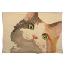 I'm All Ears: Calico Cat Portrait Placemats