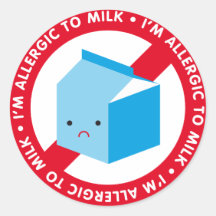 I'm allergic to milk! stickers