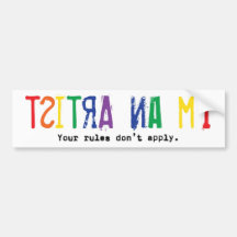 I'm An Artist (bumper sticker)
