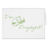 I'm  Engaged (Green Diamond Ring) Cards
