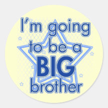 I'm going to be a Big Brother Blue Stickers