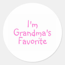 Im Grandmas Favourite Pink Stickers