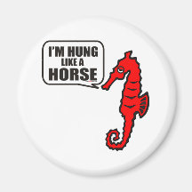 I'M HUNG LIKE A HORSE FRIDGE MAGNETS