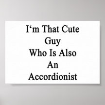 I'm That Cute Guy Who Is Also An Accordionist Poster