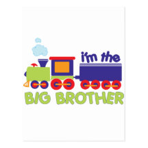 I'm the Big Brother Train T-shirt Postcards