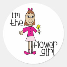 I'm the Flower Girl Favours Stickers