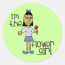 I'm the Flower Girl Favours Stickers