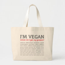 I'm Vegan: Where do I get my protein? Canvas Bag