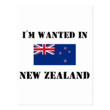 I'm Wanted In New Zealand Post Card