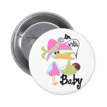 I'm With Baby Pinback Buttons