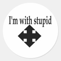 Im With Stupid 6 Sticker