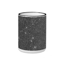 Image of Black and Grey Glitter Mugs