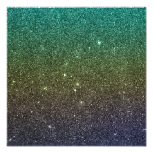 Image of blue yellow green gradient glitter photo art