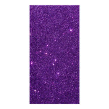 Image of Bright Purple Glitter Customized Photo Card