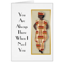 Image of Man in Orange Striped on a Card