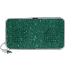 Image of teal glitter iPod speakers
