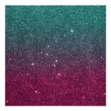 Image of trendy pink and turquoise glitter photograph