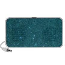 Image of trendy teal glitter iPod speaker