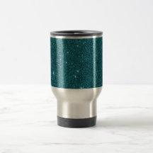 Image of trendy teal glitter mug