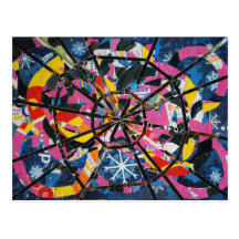 Imaginary collage post card