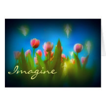 Imagine fairy garden card