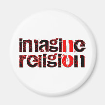 Imagine No Religion Fridge Magnet
