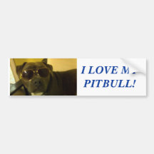 IMG-20110301-00270, I LOVE MY PITBULL! BUMPER STICKER