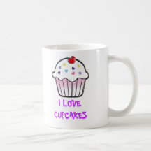 img-thing, I LOVE CUPCAKES Coffee Mugs