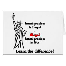 Immigration Is Legal Greeting Card