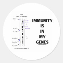 Immunity Is In My Genes (Immunology Chromosome 6) Stickers