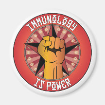 Immunology Is Power Fridge Magnets