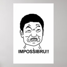 Impossibru!! Comic Face Print