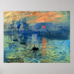Impression Sunrise, Soleil Levant, Claude Monet Poster