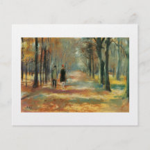 Impressionist art by Ury couple walking in woods Full Colour Flyer