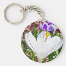 Impressions Of The Crocus Garden Keychains