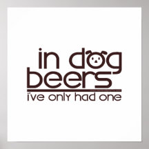 In Dog Beers (w/Dog) Poster