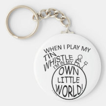 In My Own Little World Tin Whistle Keychain