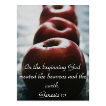 In the beginning God ... Postcards