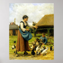 In the Farmyard ~ Julien Dupré ~ Fine Art Canvas Posters